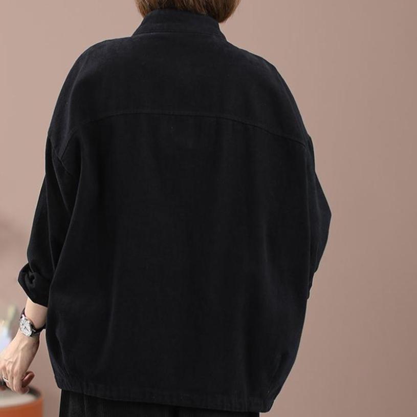 Женский повседневный универсальный свободный кардиган-жакет, осенний, с большим карманом, на пуговицах, джинсовая куртка, большого размера