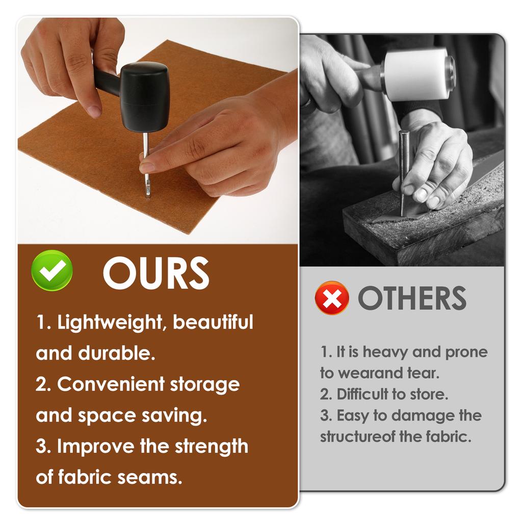 480Pcs 6/8mm Metal Double Cap Leather Rivets Set with Hammer and Punch Plier Studs Shoes Bag Belt Clothing Repair Accessories