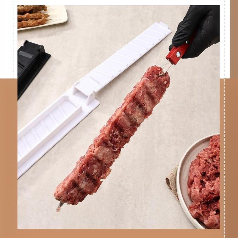 Kebab Skewer Maker Food Grade Eco Friendly Plastic Fast Skewering Sturdy Tool for BBQ Camping Picnics