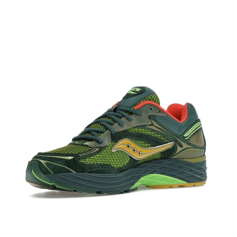 Starcow X Saucony ProGrid Omni 9 Nature Acts, Man Does Unisex Sneakers Green Orange S70869-1