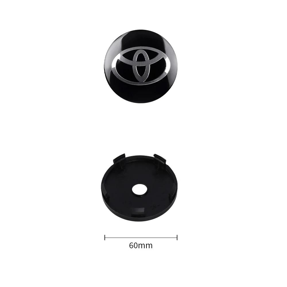 Toyota 2026 New Hub Caps 4Pcs 60MM Car Wheel Center Hub Caps Badge Tire Rim Covers Toyota TRD Corolla Avalon Car Sticker