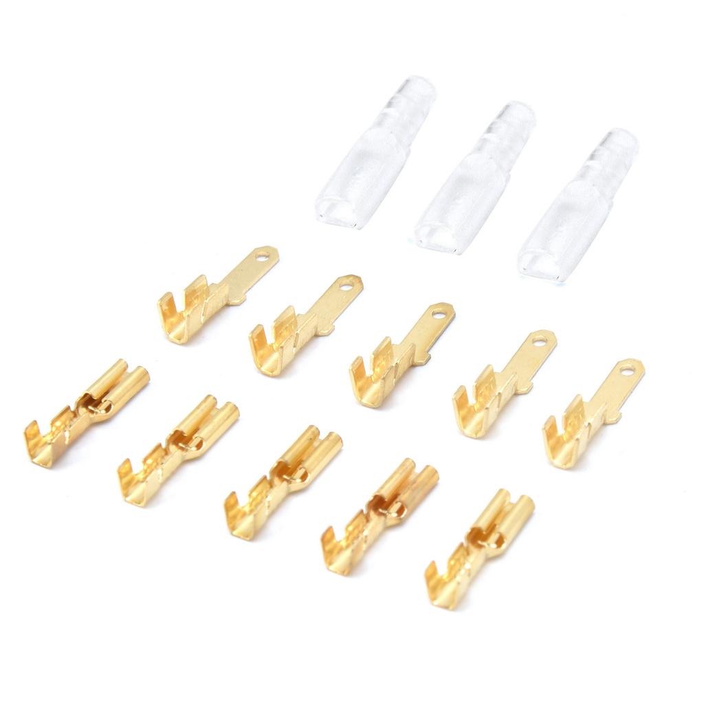 Spade Connectors Brass Wire Terminal Block Transparent Crimp Sleeve Electrical Supplies 2.8mm