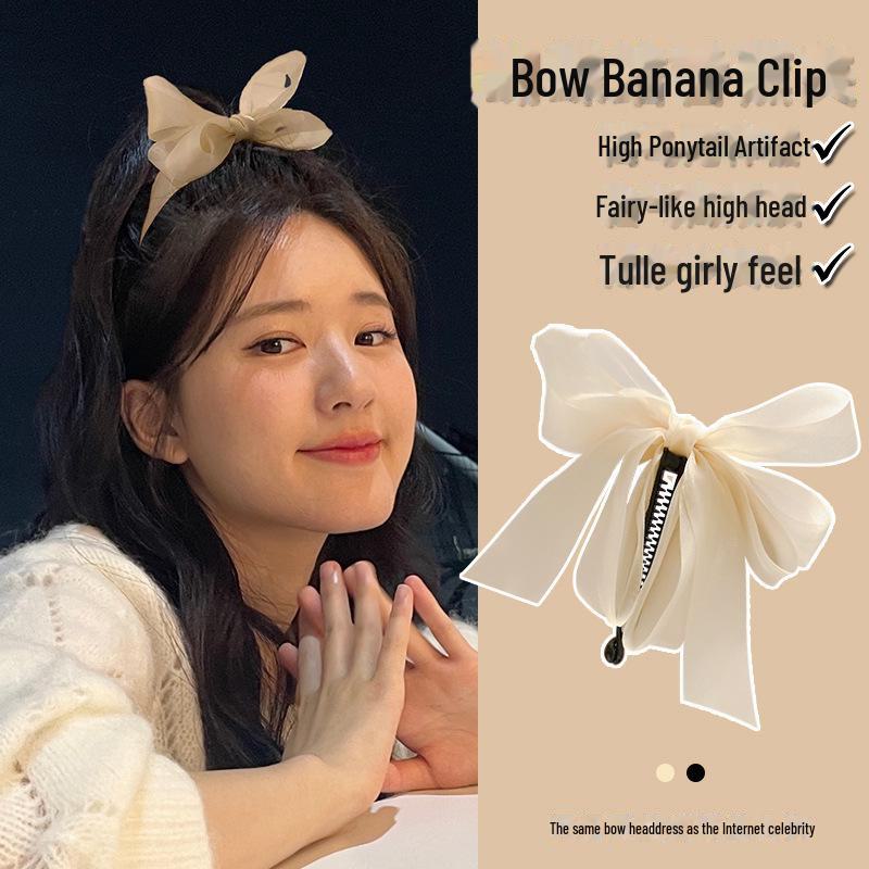 2025 Черная шпилька-бантик со стразами для прически принцессы