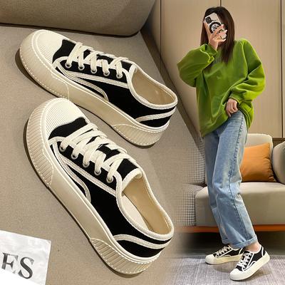 Холщовая обувь. Женская новая женская обувь. Бисквитная обувь на толстой подошве. Летние дышащие туфли для пап. Летние универсальные туфли Tide.