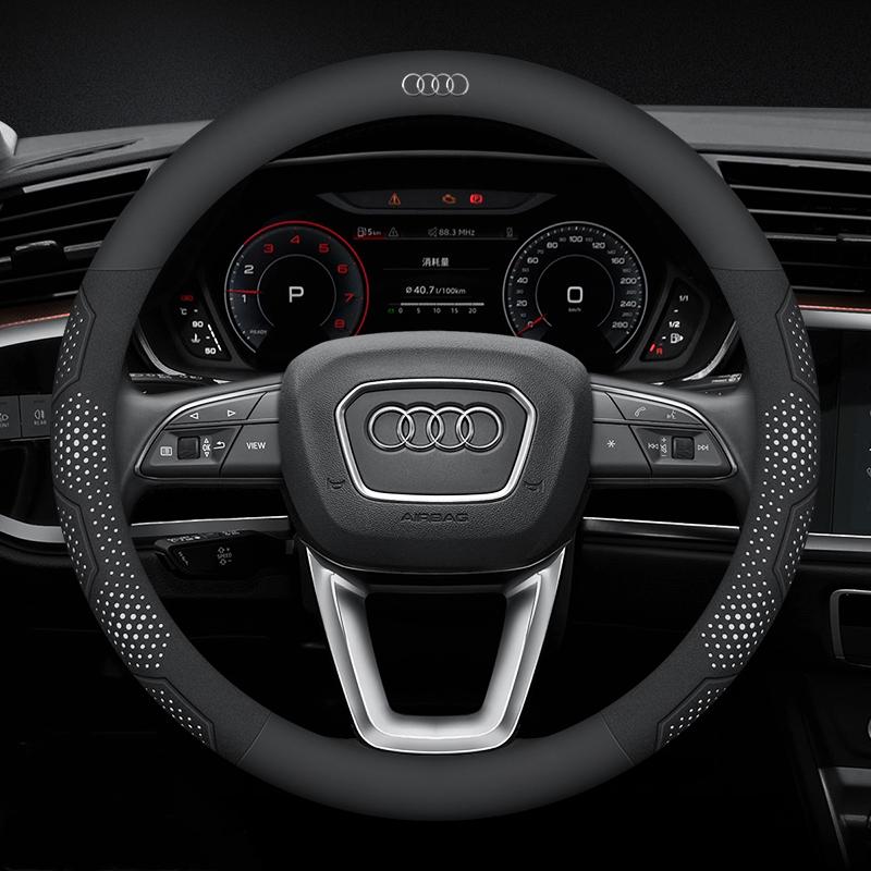 Car Anti-Slip Carbon Fiber Steering Wheel Cover For B SQ5 RSQ5 S3 S4 S5 S6 RS3 RS4 RS5 Q2 Q3 Q5 Q7 Q8 TT A1 A3 A4 A5 A6 A7 A8