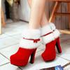 Women Fashion High Heel Winter Snow Boots for Women Fashion Christmas Style Shoes Gift 2 Colors Plus Size