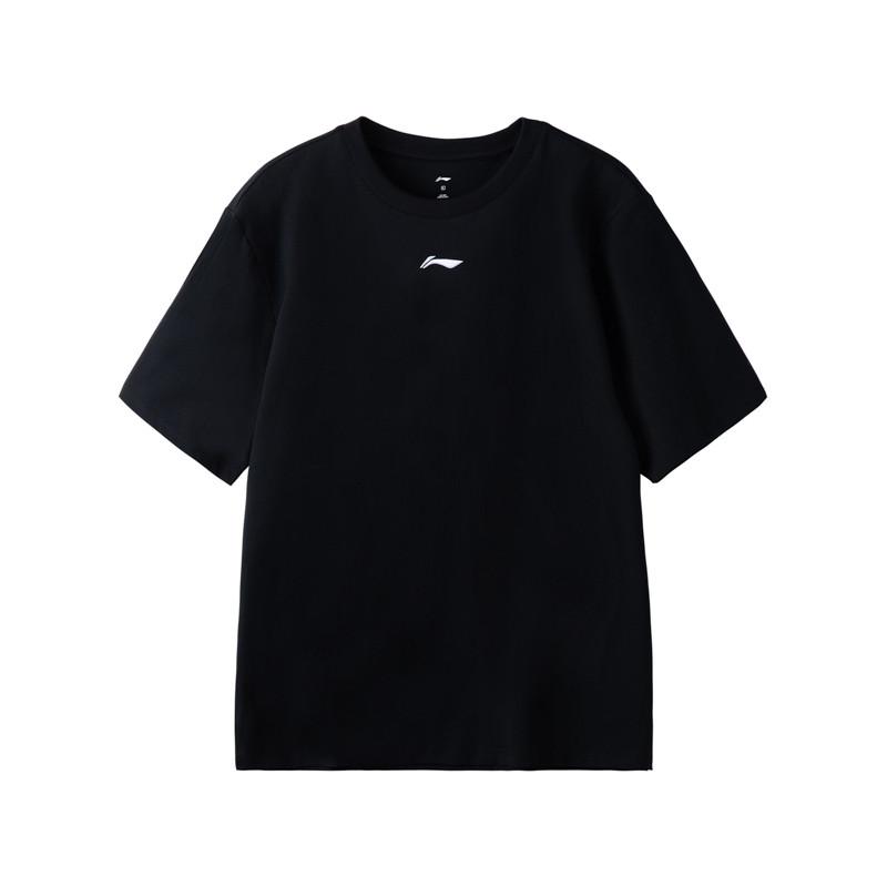 Li-Ning Модная свободная дышащая футболка с коротким рукавом, удобные шорты, повседневный спортивный костюм, мужские комплекты, Черный W773-1+V236-1