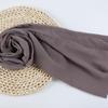 Women's Solid Color Pearl Chiffon Bubble Scarf, Long Silk Headscarf, 70x180cm, Middle Eastern Style