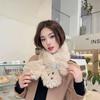 Thicked Cross Neck Warmer Cute Cartoon Cross Neck Scarf Windproof Warm Neckerchief  Female