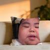 Cute Little Fat Boy Tatan Cushion Cover Cozy Velvet Throw PillowSoft Warm Cushion For Sofa  Bed
