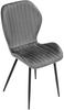 ModernHome by Multistore velvet kitchen and living room chair set, 4 pieces, gray (MC-188)