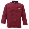 Унисекс поварская форма с длинным рукавом двубортный мужской женский поварской халат красный XL