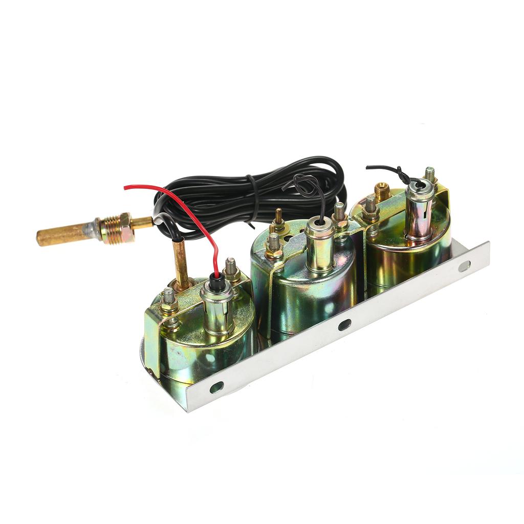 3 в 1 автомобильный измеритель давления масла по Фаренгейту, датчик температуры воды, вольтметр, 52 мм, комплект тройного датчика