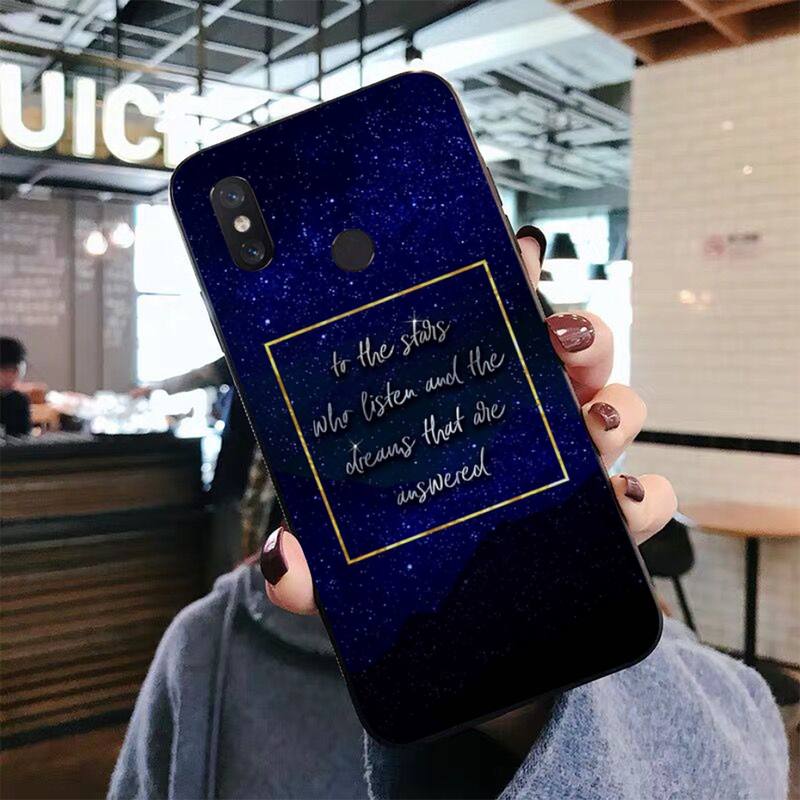 FHNBLJ A Court of Mist and Fury Sarah J Maas Phone Case for Xiaomi Mi 8 9 10 Lite Pro SE 5 6 X Max2 3 Mix2 F1