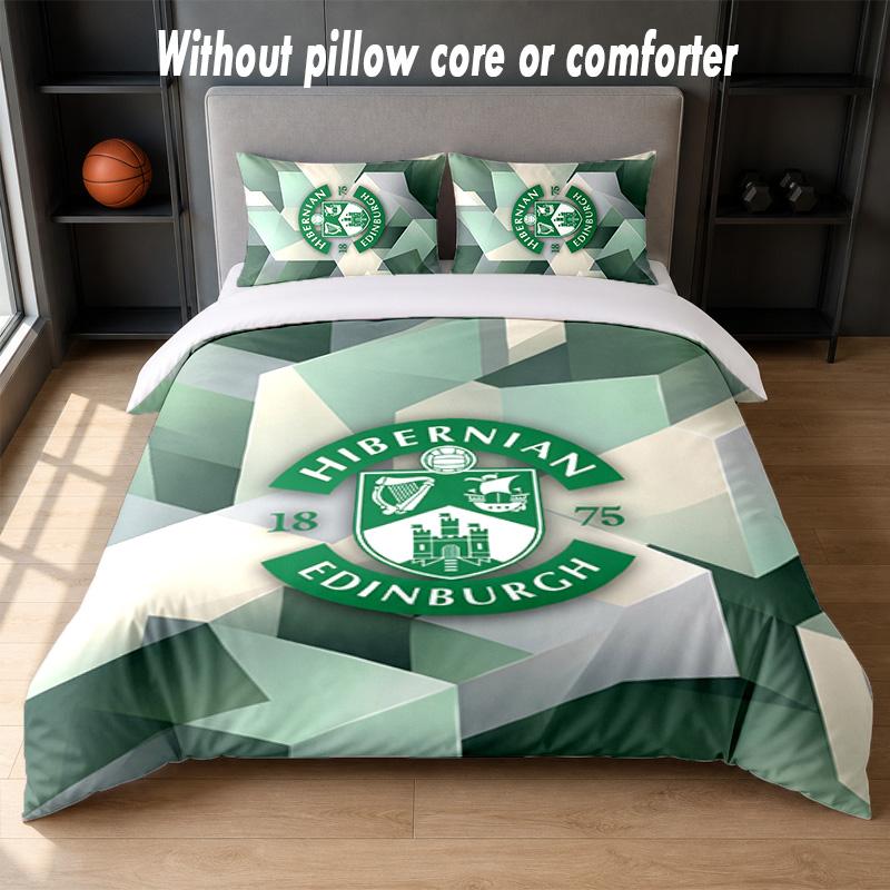 Дизайн Hibernian FC Комплект постельного белья 1 пододеяльник + 2 наволочки Мягкое дышащее домашнее постельное белье