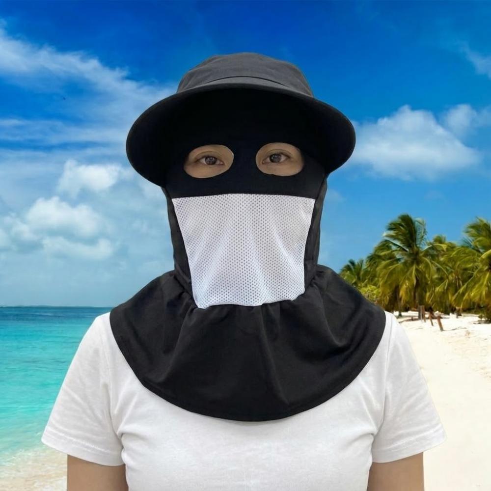 Wide Brim Face Mask Sun Hat Breathable Lightweight Tea Picking Work Hat Full Wrap UV Protection Fisherman's Hat Unisex Summer