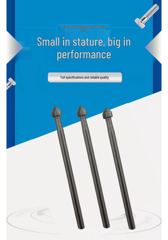 Blue Box Tooth Carving Jewelry Tool Set: 2.35 Shank Needle, Knife, Micro Carving Milling Cutter, Grinding Head for Electric Grinder