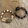 1PC New Cute Little Black Cat Bracelet For Women Men Fashion Funny Cartoon Animal Beaded Bracelet Trendy Couple Friend Gifts