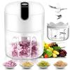 Portable 3Layer Blades Mini Food Chopper, 250ml USB Rechargeable Smart Electric Masher Press for Chopping Garlic, Minced Meat, Onion, Spice Etc