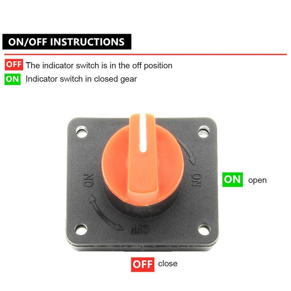 Battery Disconnect Switch 12V 24V Universal Auto Car Battery Isolator Disconnector Cut Off Kill Switch For VR Camper Boat
