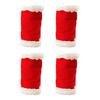 1/4/7Pcs Horse Christmas Costumes Red Santa Hat Horse Saddle Pad Leg Wraps Decoration Accessories