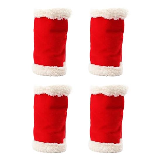 1/4/7Pcs Horse Christmas Costumes Red Santa Hat Horse Saddle Pad Leg Wraps Decoration Accessories