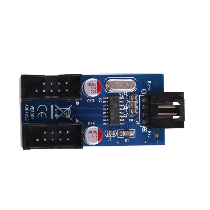 9-контактный USB-разъем, Male 1-to-2 Female, Карта-разветвитель, Кабель-разветвитель USB 2.0, Разъем для материнской платы, Порт-адаптер