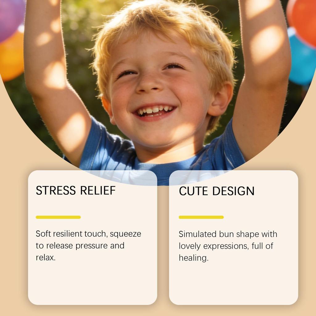 Cute Slow Rebound Baozi Stress Relief Squeeze Toy - Soft, Fun & Portable Office Ornament