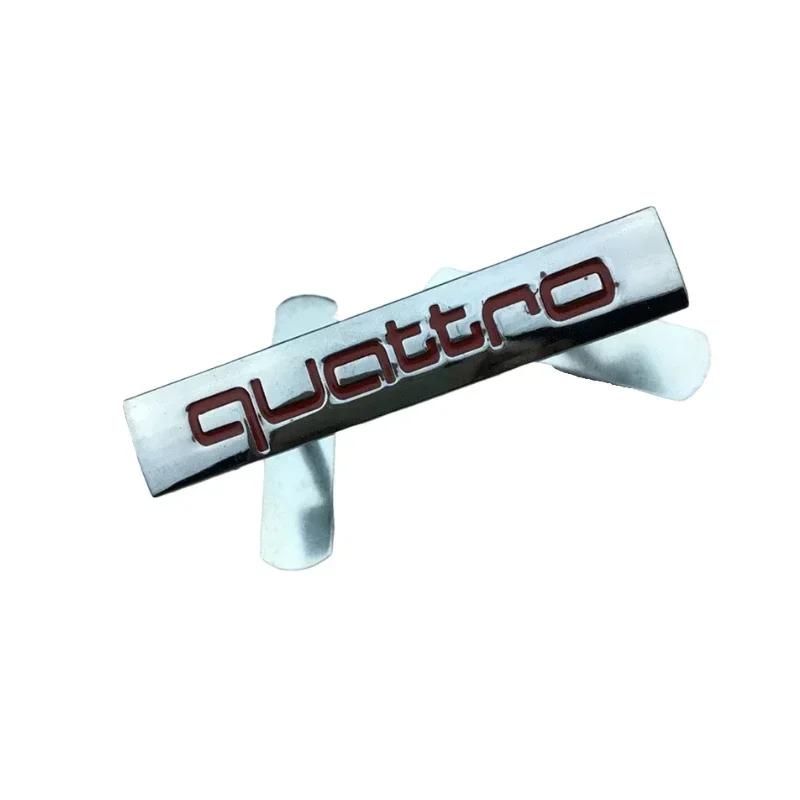 8x1.5cm Car Front Grille Badge for f2 Quatrro RS5 SQ3 RSQ7 S4 A6L Q7 RS3 RS4 A5 S3 A3 A4L Q5 A7 Q3 SQ5 Emblem Auto Accessories