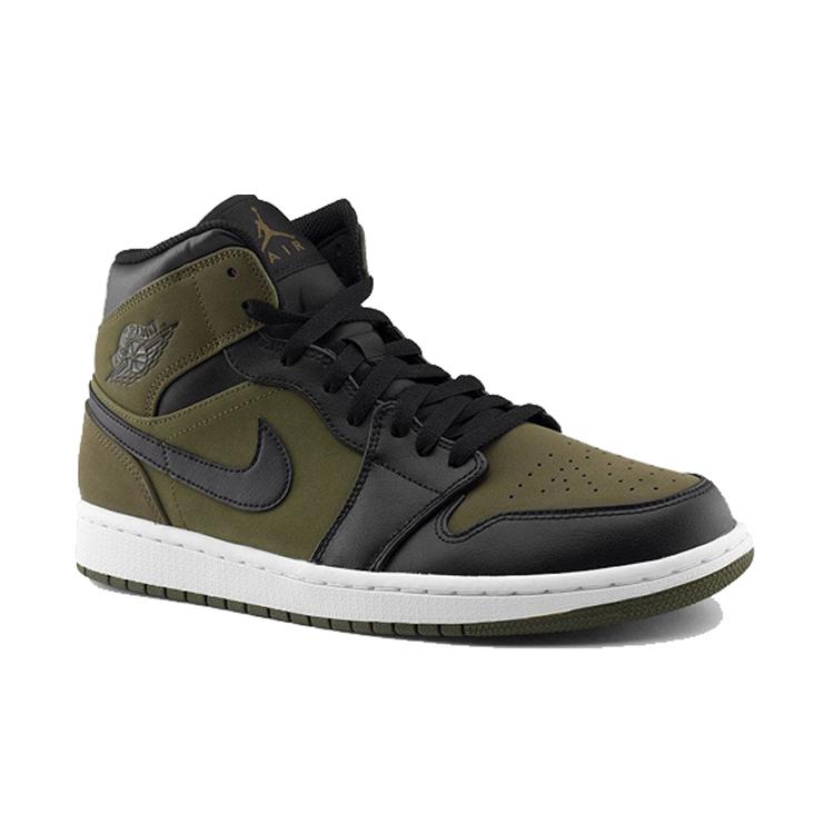 Jordan 1 Ретро Мид GS Оливковый Холст 554725-301