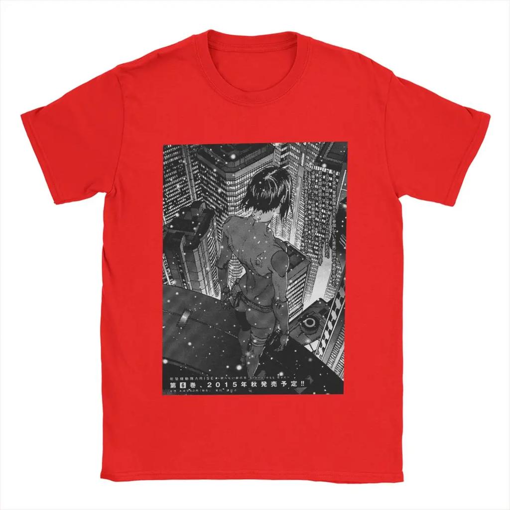 Awesome Ghost In The Shell T-Shirt Crewneck 100% Cotton T Shirt Anime Manga Short Sleeve Tees Plus Size Clothing