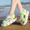Summer Trendy Letter Printed Sandals for Men Women Yellow Platform Shoes Men Outdoor Non-slip Beach Sandals Men Sandalias Hombre