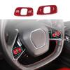 Red Carbon Fiber Steering Wheel Roller Button Trim Sticker For C8 Corvette 20-25