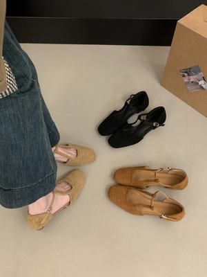 Винтажные сандалии в японском стиле женские с квадратным носком, ремешком на щиколотке и пряжкой, повседневная обувь, элегантные, удобные сандалии для женщин