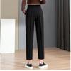 Весенне-осенние корейские свободные повседневные брюки для костюма, женские прямые брюки с высокой талией, элегантные простые однотонные брюки для путешествий