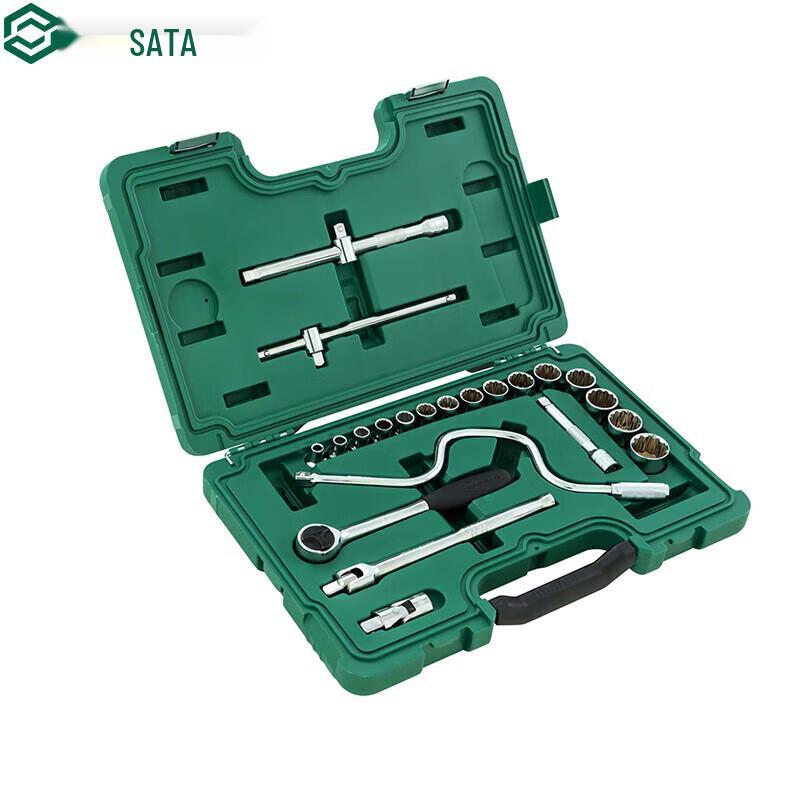 SATA 09088 Набор из 22 предметов, 1/2 дюйма, метрический набор торцевых головок
