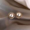 Spiral Pearl Temperament High Sense Atmosphere Stud Earrings Women