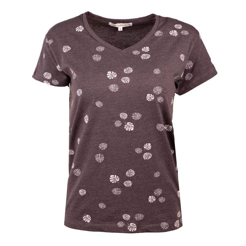 Женская футболка Vaiana с v-образным вырезом и узором в виде листьев TED LAPIDUS
