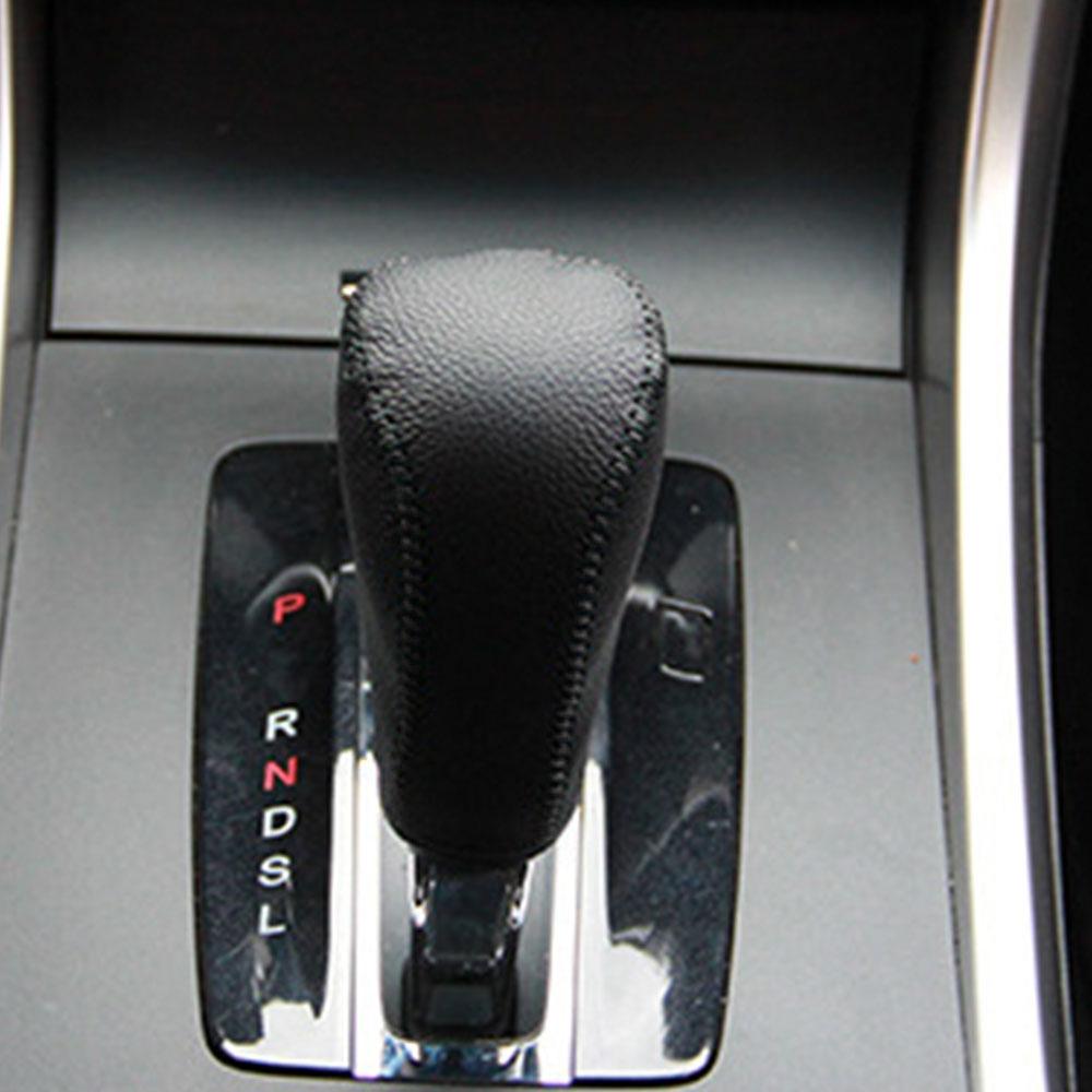 Leather AT Car Gear Shift Knob Cover Gear Collars for Honda Accord 8 9 9.5 8th 9th 9.5th 2007 - 2018 Protector Accessories