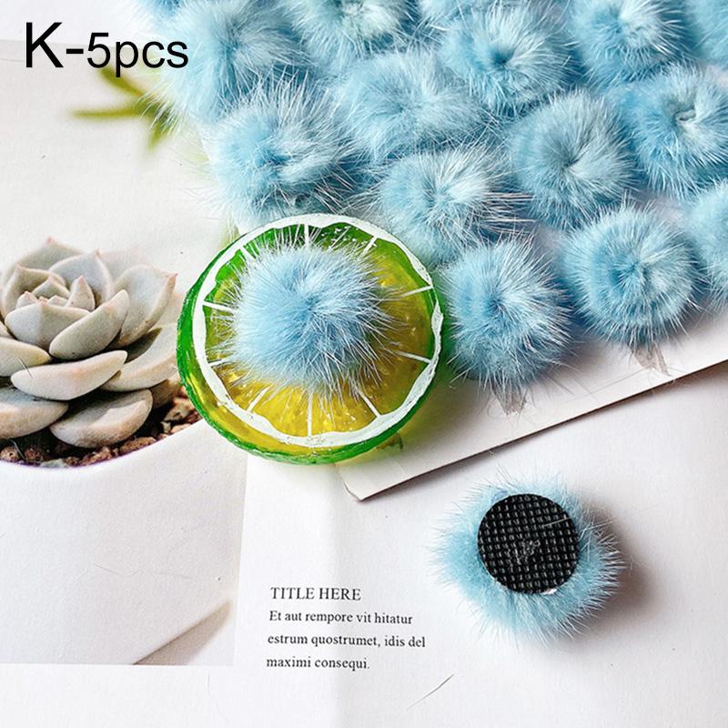 5 шт. пушистый меховой шарик, цветной помпон, искусственный меховой шарик для шапок, обуви, сумок, одежды, украшений, сделай сам, аксессуары для рукоделия