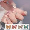 Butterfly 3D Rhinestone Manicure Decoration Strong Luxury Alloy Nail Art Decorations for Women