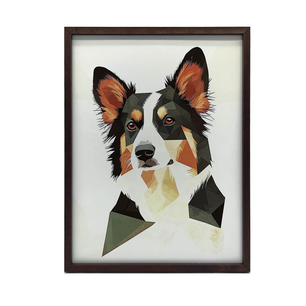 Plakat Uroczy Border Collie Plakat Uroczy Border Collie, 60X90 Cm, Rama Aluminiowa Złota, Papier Matowy 230 Gsm