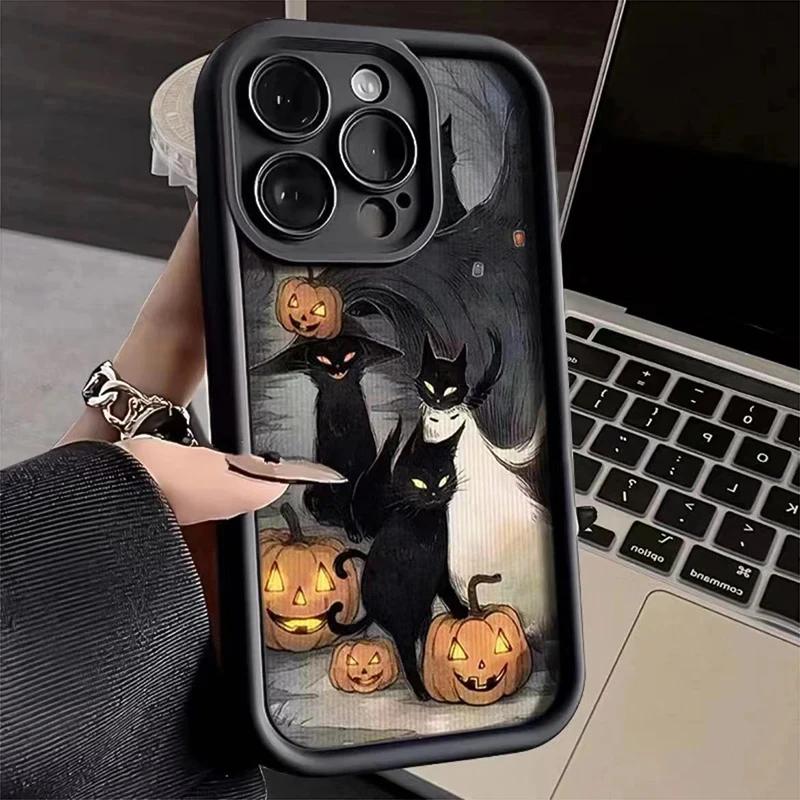 Темный Забавный Монстр Кот Лиса Креативный Чехол для Телефона Для iPhone 17 16 15 14 13 11 12 Pro Max 7 8 Plus X XS XR Ударопрочная Задняя Крышка