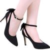 Women's Pumps Ankle Strap Sandals Slingback Bow High Heels Kitten 9cm Pointed Toe Heel Party Wedding Dress Comfortable Shoes
