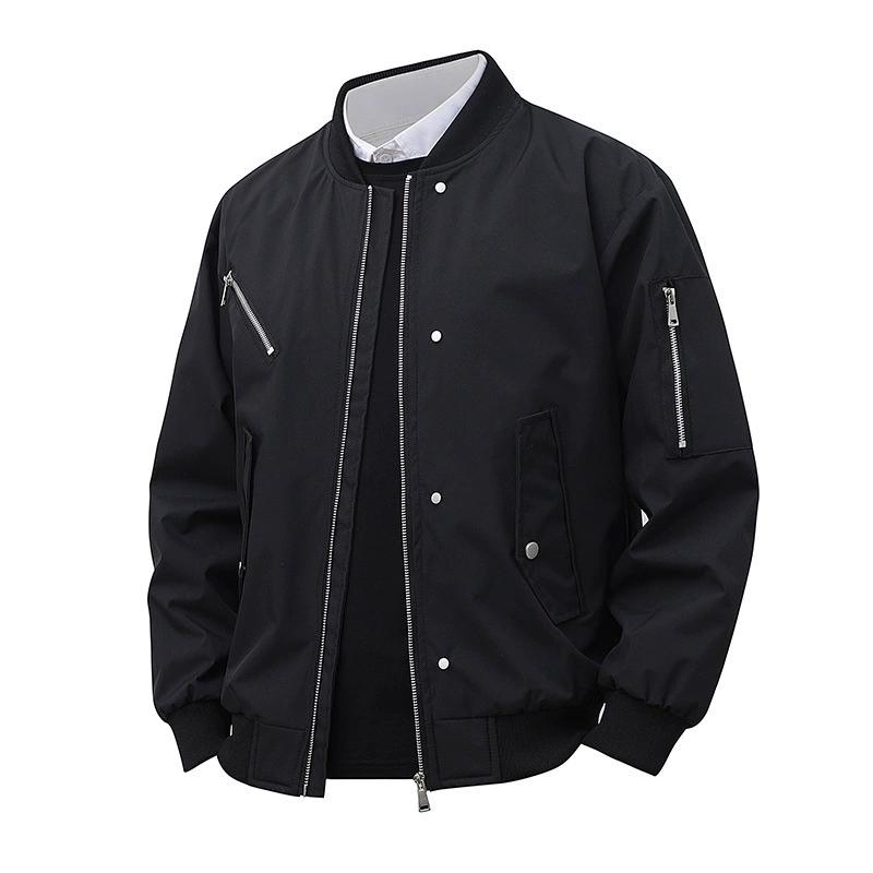 Men's Oversized Jacket with Stand Up Collar, Waterproof and Loose Casual Jacket for Men