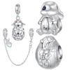 925 Silver Beads Children'S Fun Creative Diy Bracelet Easter Rabbit Egg Beaded Niche Design Light Luxury