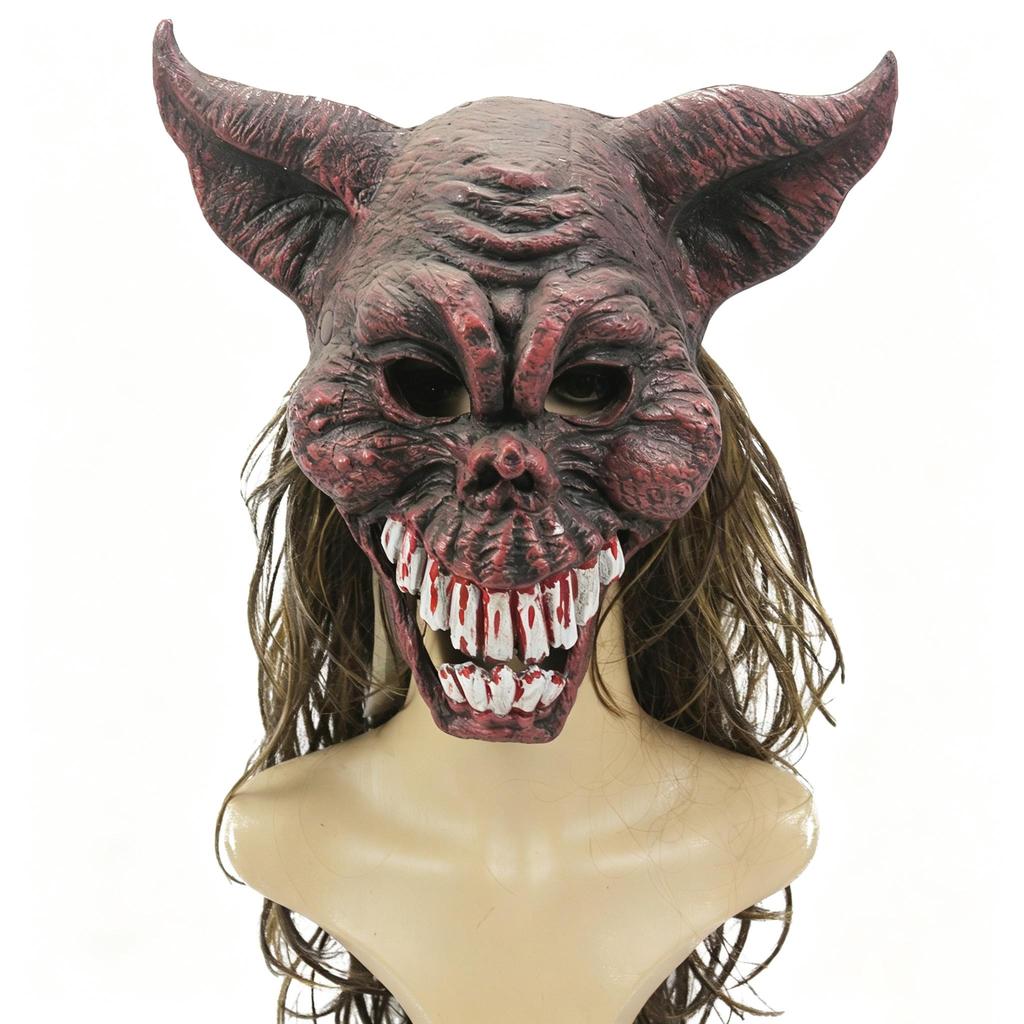 Horror bat mask, scary PU mask for parties