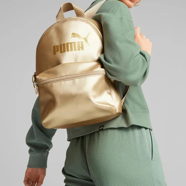 PUMA Polyester Backpack Regular Women's Gold (Unisex) Backpacks 079476 04
