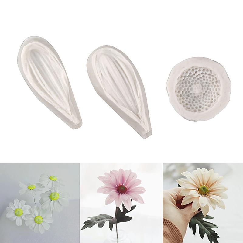 3 шт. Дейзи дикая хризантема силиконовая форма для выпечки торта сахарный ремесло шоколадный кекс инструменты из смолы инструменты для украшения помадки