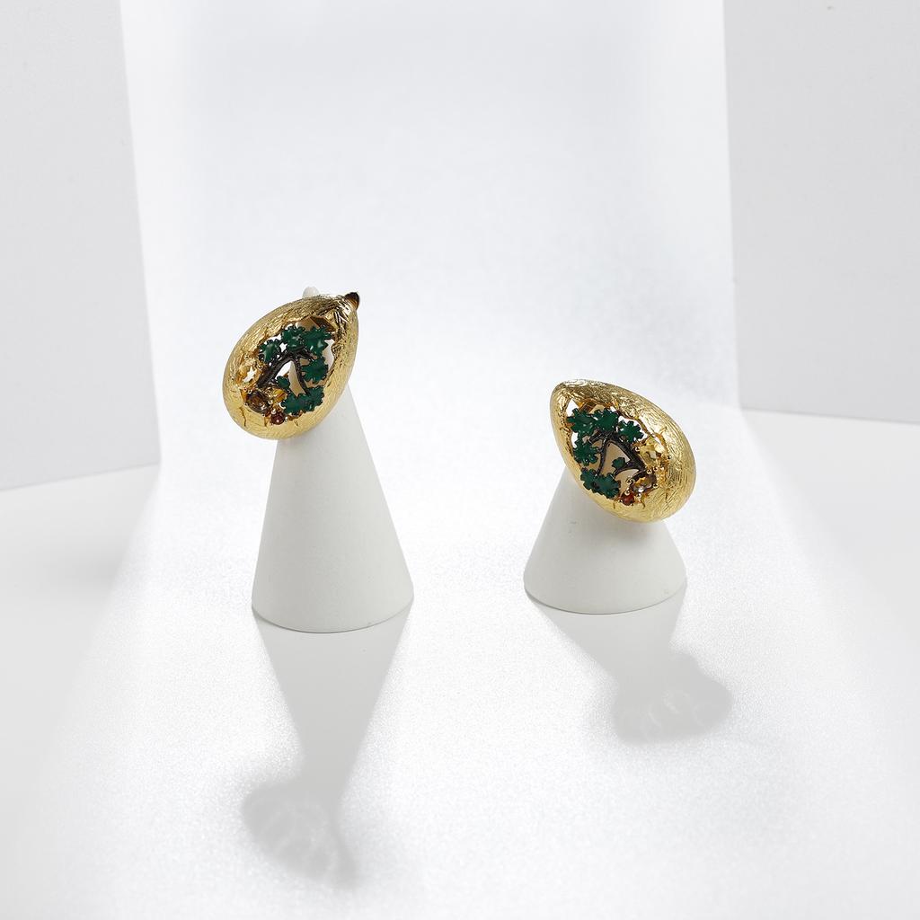 Оригинальные дизайнерские серьги с драгоценными камнями в природном стиле, высококачественные серьги в стиле ретро из серебра 925 пробы с драгоценными камнями натурального цвета